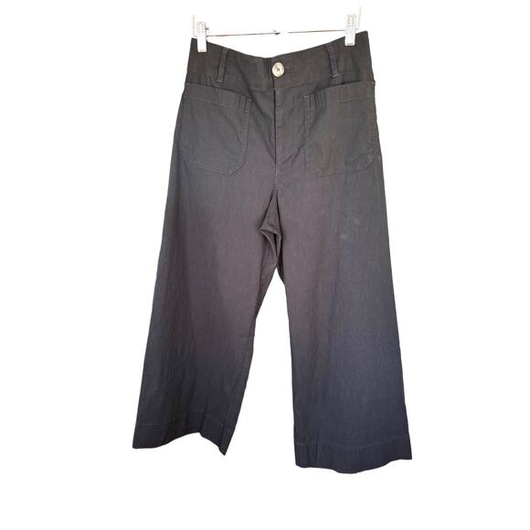 MAEVE by Anthropologie The Colette Ponte Crop Wide-Leg Black Pants - Picture 4 of 9